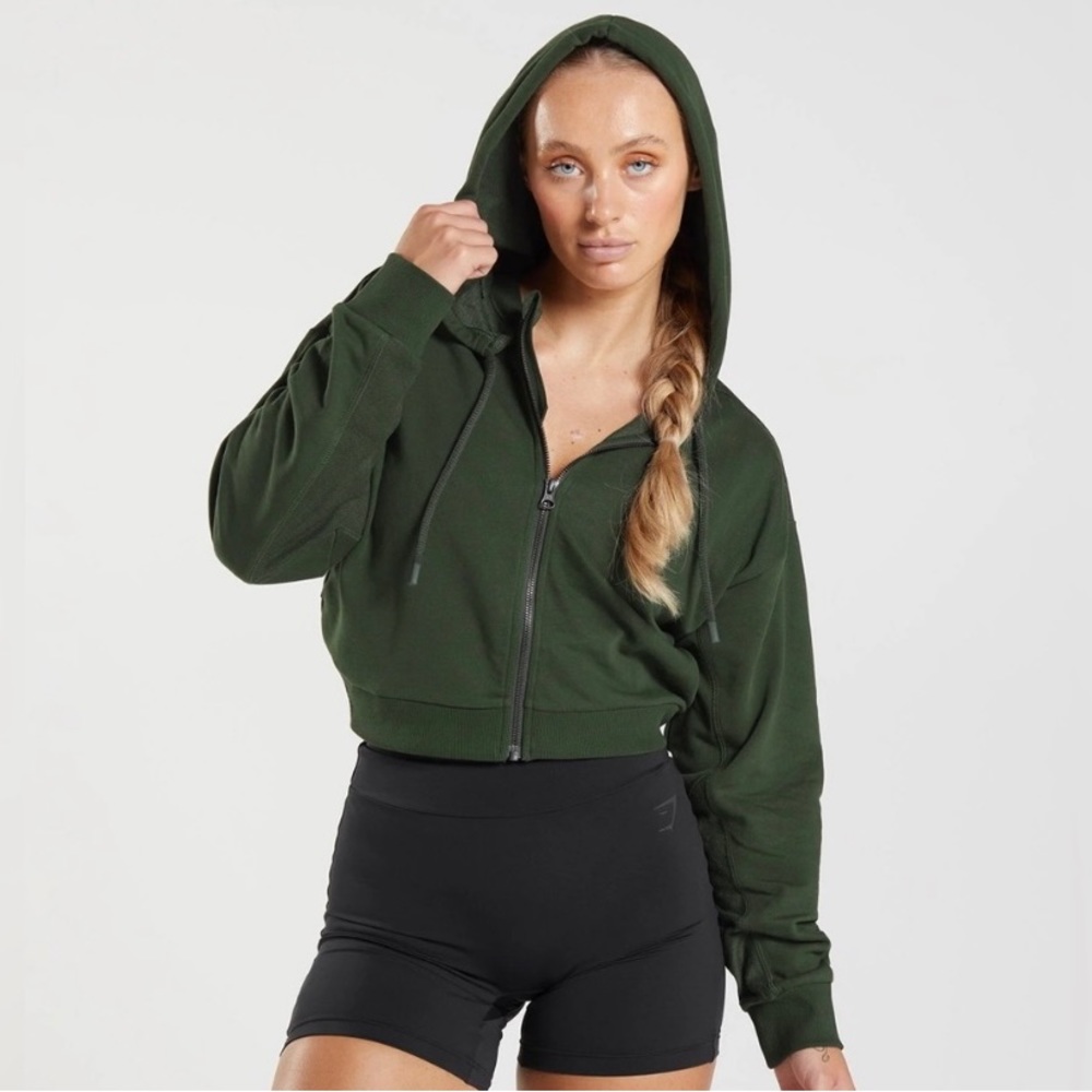 Gymshark Power Cropped Zip Hoodie